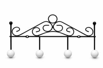 מתלה קיר דקורטיבי 4 ווים