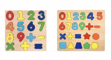 פאזל עץ מספרים וצורות צבעוני