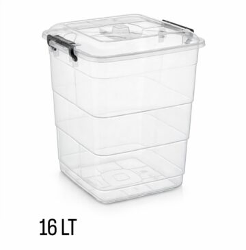 קופסאת איחסון מרובעת 16 ליטר